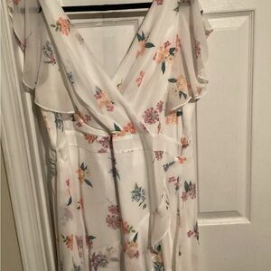 Floral White Dress